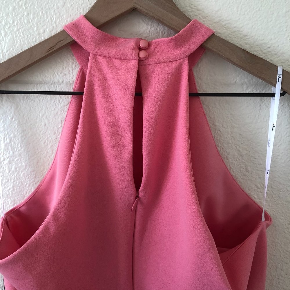 Pink Ruched Bodycon Halter Dress - Picture 7 of 10